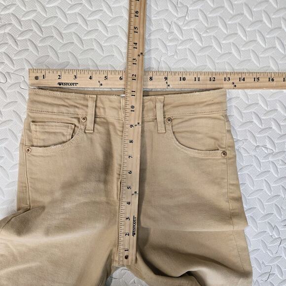 Jonathan Simkhai River Jeans Womens 26 Camet Beige High Rise Straight Crop Luxe - Picture 11 of 14